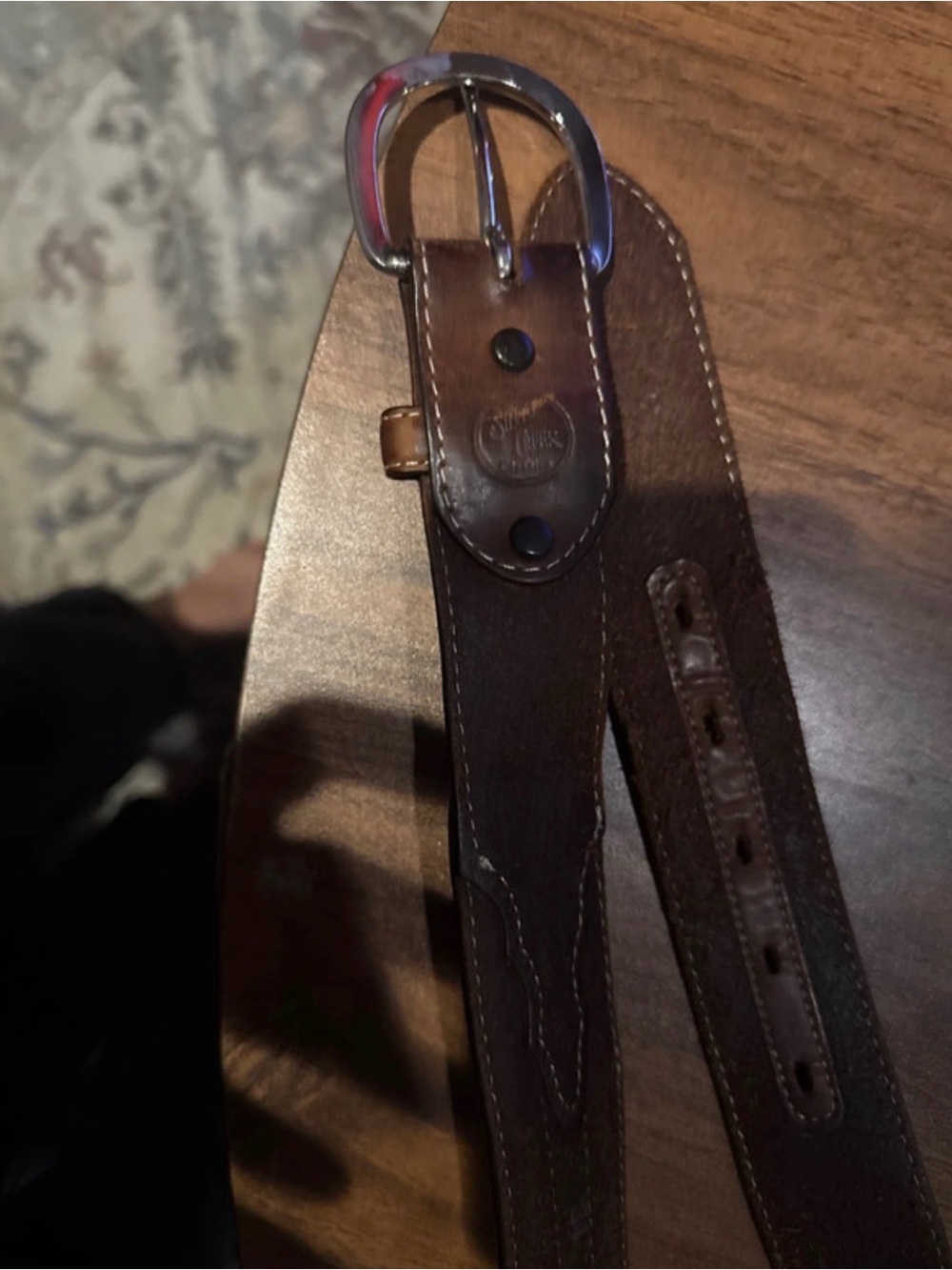 Belt on table